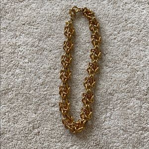 J Crew chunky statement gold necklace